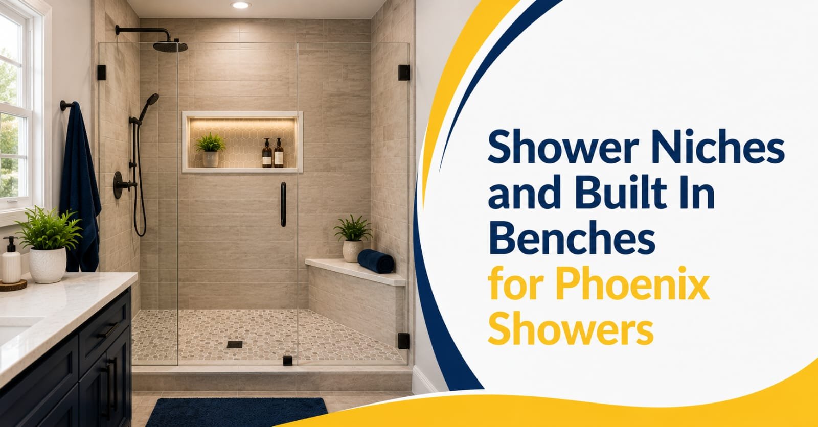 Shower Niches and Built In Benches That Make a Big Difference in Phoenix Showers